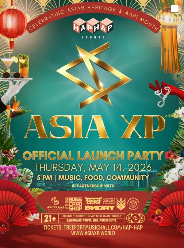 Asia XP official launch party flyer celebrating Asian heritage and AAPI Month