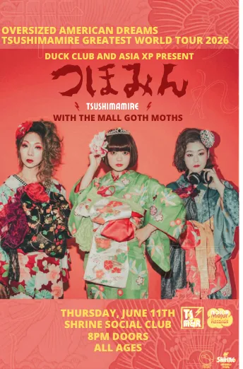 TsuShiMaMiRe with Mall Goth Moths tour poster